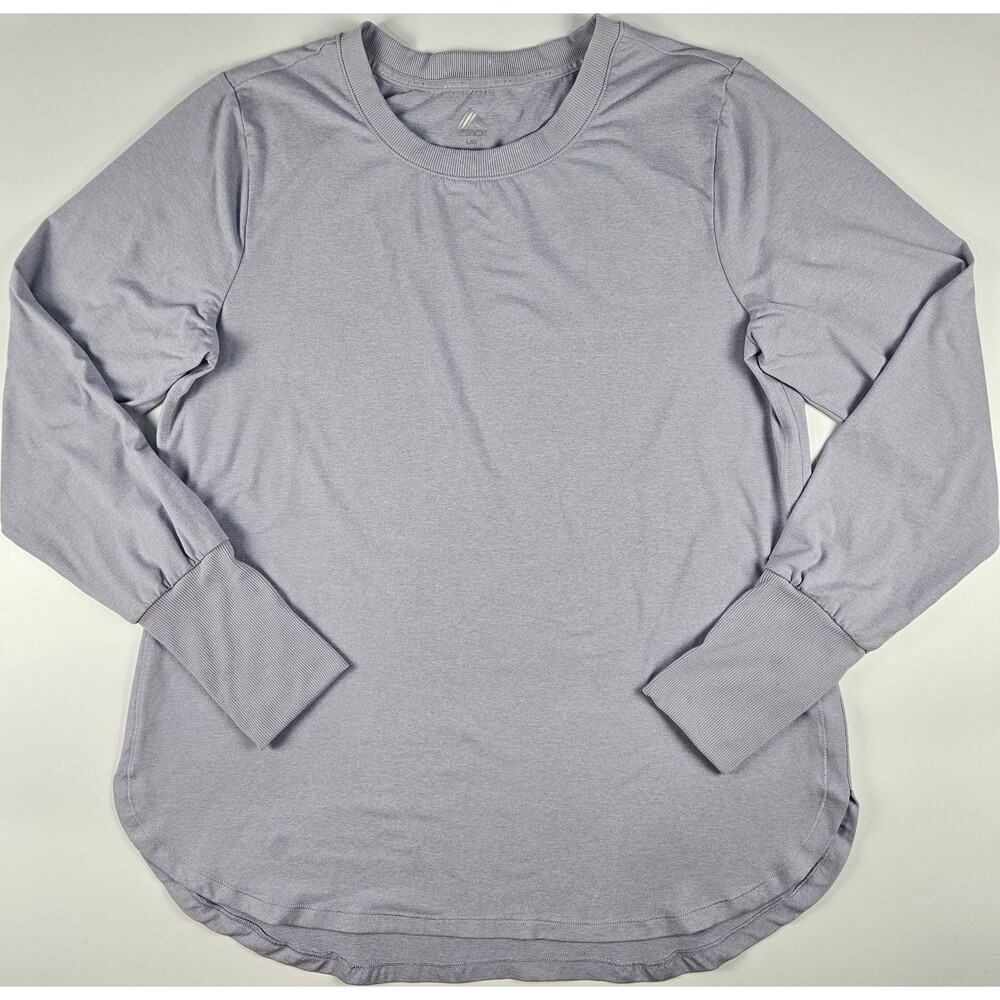 RBX Women’s Long Sleeve Athletic Top Large Lavender Performance Stretch Shirt